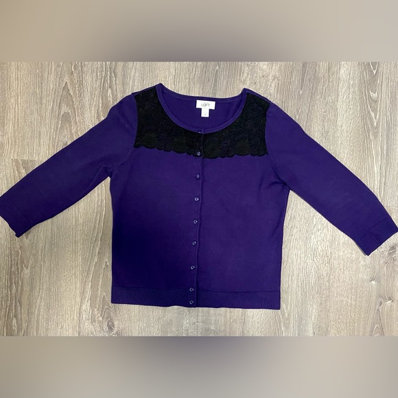 Women’s Purple Sweater from Loft (Medium) - Picture 2 of 5